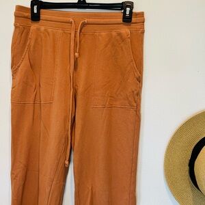 Burnt Orange Aerie Wide Leg Flare Sweatpants